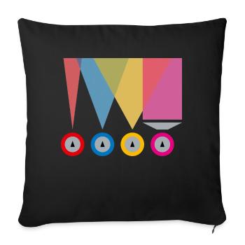Graffiti Spray Heads Guide - Throw Pillow Cover 17.5” x 17.5” - black - Front