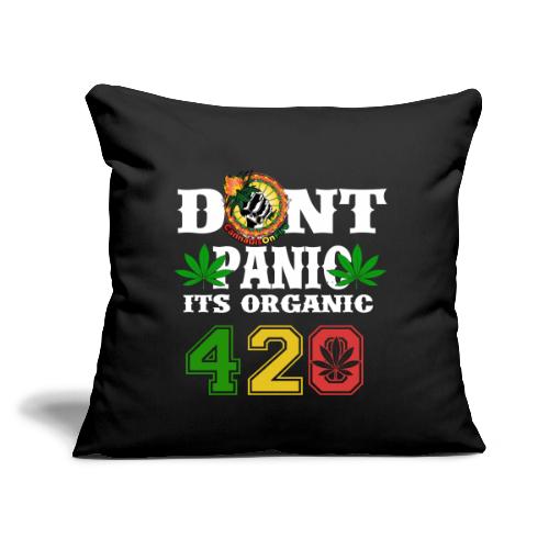 Joking 420 Organic Smoke Weed Marijuana Design - Throw Pillow Cover 17.5” x 17.5”