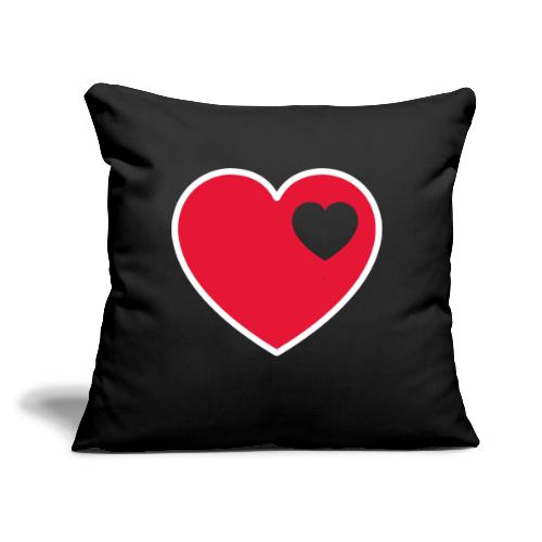 heart with heart - Throw Pillow Cover 17.5” x 17.5”