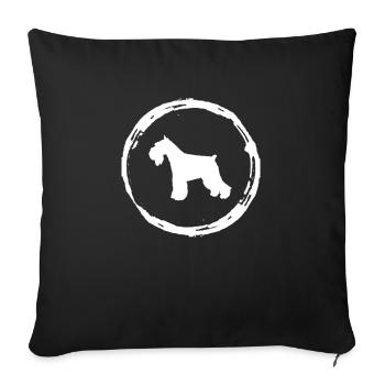 Giant Schnauzer Schnauzers Schnauzer Puppy Dog - Throw Pillow Cover 17.5” x 17.5” - black - Front
