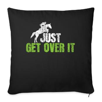 Equestrian Horse Show - Throw Pillow Cover 17.5” x 17.5” - black - Front