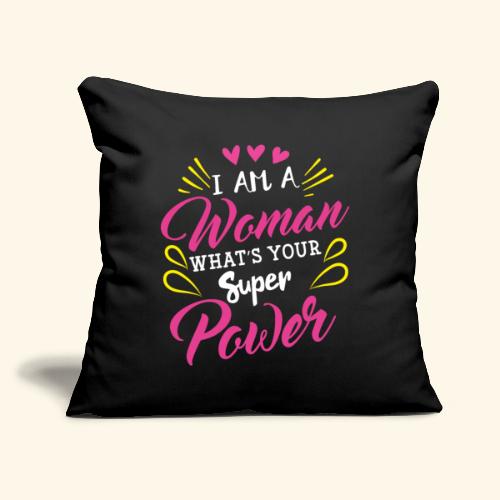 woman - Throw Pillow Cover 17.5” x 17.5”