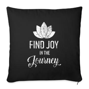Mindfulness Journey - Throw Pillow Cover 17.5” x 17.5” - black - Front
