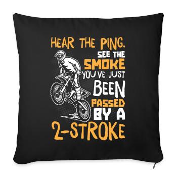Motocross Motocross Ladies Motocross Machine - Throw Pillow Cover 17.5” x 17.5” - black - Front