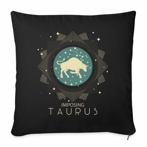 Zodiac Taurus Constellation Bull Star Sign May - Throw Pillow Cover 17.5” x 17.5”