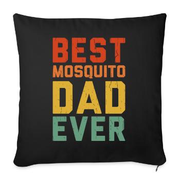 Great Mosquito Tshirt Vintage Edition - Throw Pillow Cover 17.5” x 17.5” - black - Front