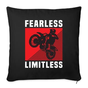 Motocross Motocross Kids Motocross Clothing - Throw Pillow Cover 17.5” x 17.5” - black - Front