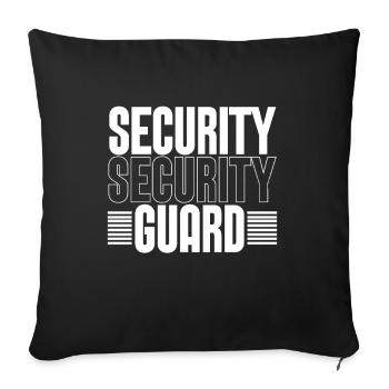 Security Guard Job Officer Bodyguard - Throw Pillow Cover 17.5” x 17.5” - black - Front