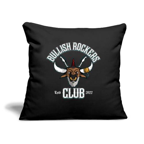 Bullish Rockers Club Bull Head - Throw Pillow Cover 17.5” x 17.5”