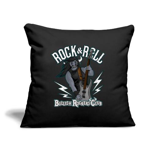 Bullish Rockers Bassist - Throw Pillow Cover 17.5” x 17.5”