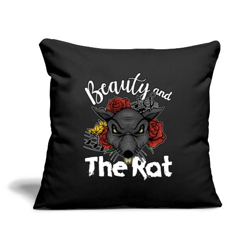 Beauty and the Rat - Throw Pillow Cover 17.5” x 17.5”