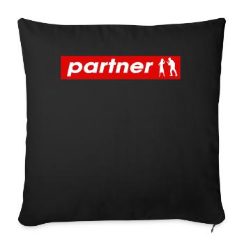 Fantastic Partner Tee Design - Throw Pillow Cover 17.5” x 17.5” - black - Front
