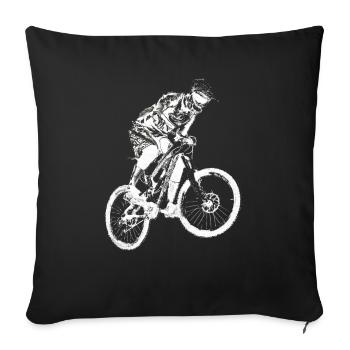 motocross - Throw Pillow Cover 17.5” x 17.5” - black - Front