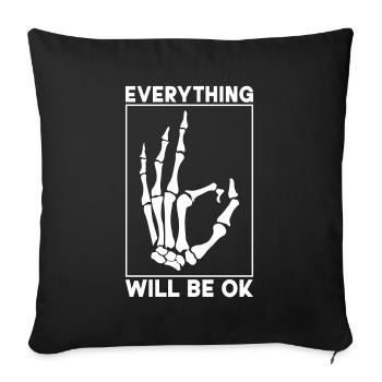 Radiologist Everything Will Be Ok Radiology Tech - Throw Pillow Cover 17.5” x 17.5” - black - Front