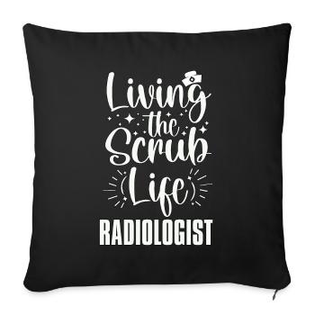 Radiologist Xray Radiology Rad Tech X-Ray X Ray - Throw Pillow Cover 17.5” x 17.5” - black - Front