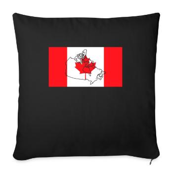 canada - Throw Pillow Cover 17.5” x 17.5” - black - Front
