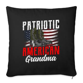 Grand-mère patriotique américaine US Patriot USA - Housse de coussin décorative - noir - Devant