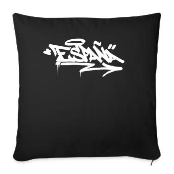 Espana Spain Spanish Graffiti Street Art Handstyle - Throw Pillow Cover 17.5” x 17.5” - black - Front