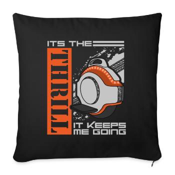 New York NY Baseball - Throw Pillow Cover 17.5” x 17.5” - black - Front