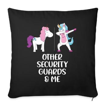 Other Security Guards and Me - Throw Pillow Cover 17.5” x 17.5” - black - Front