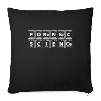 Forensic Science - Throw Pillow Cover 17.5” x 17.5” - black - Front