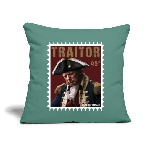 Traitor Trump Crying - Benedict Arnold Stamp Tees - Throw Pillow Cover 17.5” x 17.5”