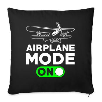 RC Model Airplane Pilot Gift - Throw Pillow Cover 17.5” x 17.5” - black - Front