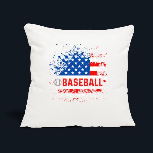 American Baseball - Throw Pillow Cover 17.5” x 17.5”