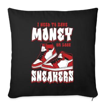 Sneaker Collector - Throw Pillow Cover 17.5” x 17.5” - black - Front