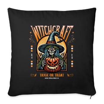 Halloween Streetwear - Throw Pillow Cover 17.5” x 17.5” - black - Front