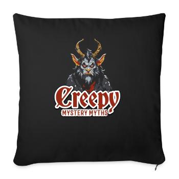Cryptozoologists Cryptid Halloween - Throw Pillow Cover 17.5” x 17.5” - black - Front