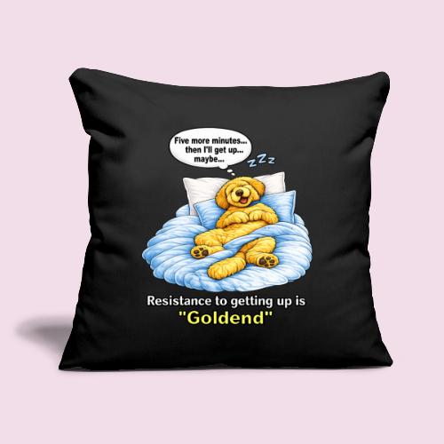 Funny Goldendoodle Sleeping design. - Throw Pillow Cover 17.5” x 17.5”