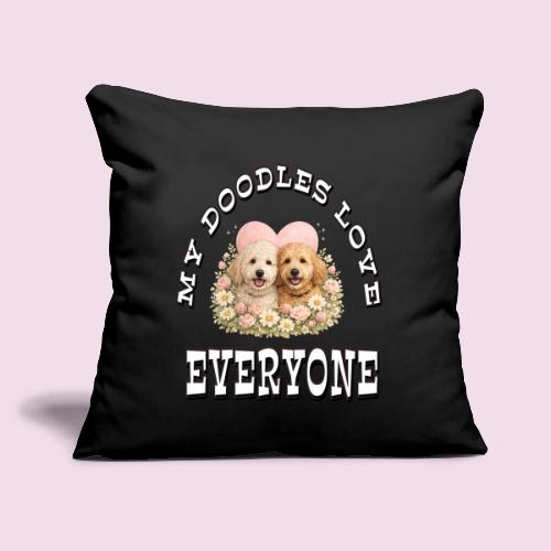 My Doodles Over Everyone - Throw Pillow Cover 17.5” x 17.5”