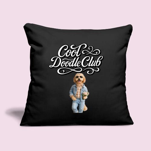 Cool Doodle Club | Goldendoodle Lover Design - Throw Pillow Cover 17.5” x 17.5”