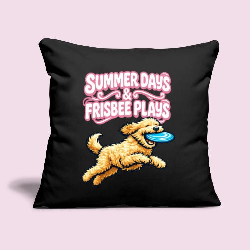 Summer Days & Frisbee Plays - Throw Pillow Cover 17.5” x 17.5”
