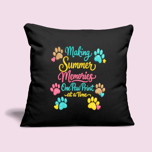 Making Summer Memories Faux Embroidery - Throw Pillow Cover 17.5” x 17.5”