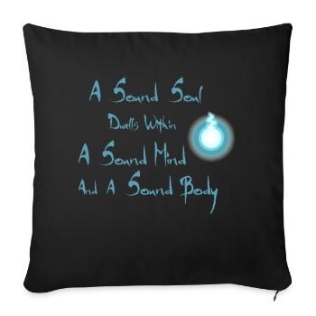 A beautiful mind - Throw Pillow Cover 17.5” x 17.5” - black - Front