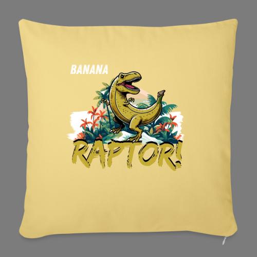 Funny Banana Raptor T-Rex Design - Throw Pillow Cover 17.5” x 17.5”