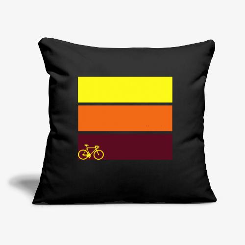 tricolor with bicycle - Throw Pillow Cover 17.5” x 17.5”