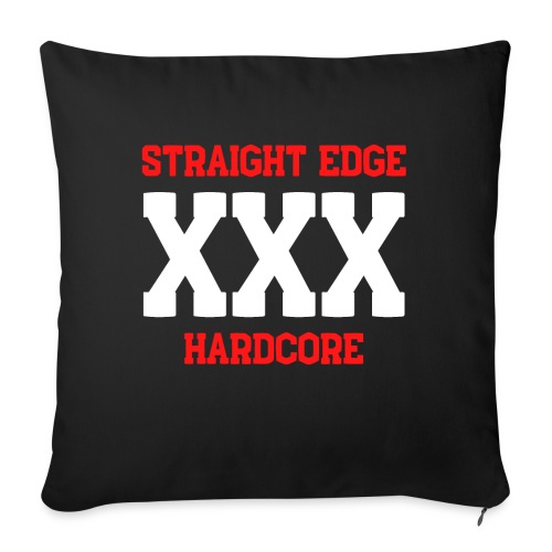 Straight Edge XXX Hardcore - Throw Pillow Cover 17.5” x 17.5”