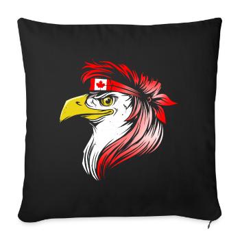 Canada - Throw Pillow Cover 17.5” x 17.5” - black - Front