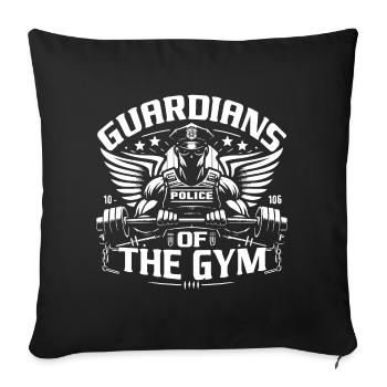 Police Guardians Of The Gym - Throw Pillow Cover 17.5” x 17.5” - black - Front