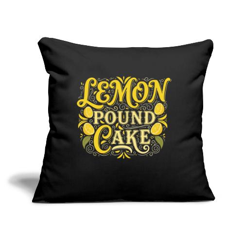 Lemon Pound Cake Vintage Flourish - Throw Pillow Cover 17.5” x 17.5”