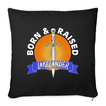 Graphique Sunburst de l’épée de la fierté de Lakeland - Housse de coussin décorative - noir - Devant