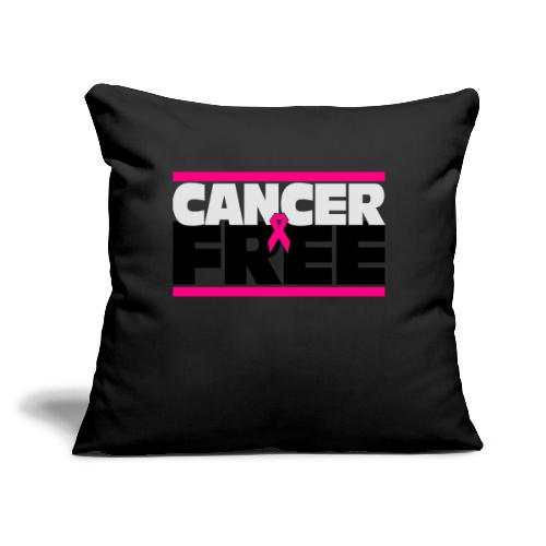 Cancer Free Vector Design - Throw Pillow Cover 17.5” x 17.5”