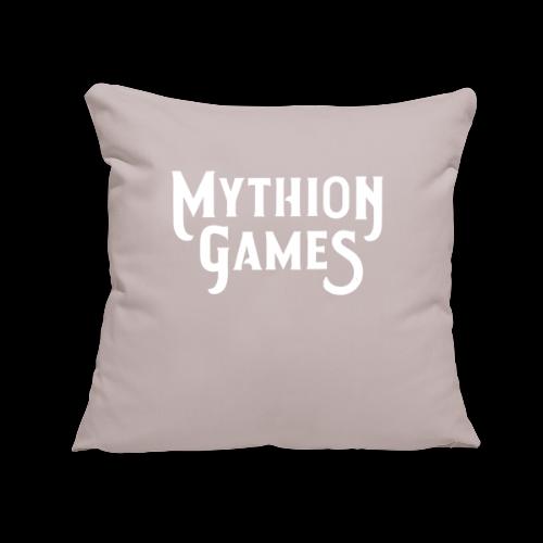 Mythion Logo White - Throw Pillow Cover 17.5” x 17.5”