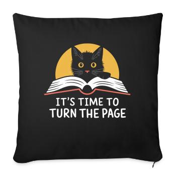 It's Time To Turn The Page Kamala Harris Politic - Throw Pillow Cover 17.5” x 17.5” - black - Front
