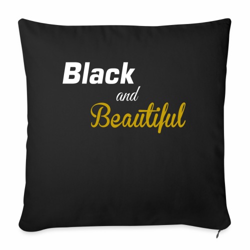 Black & Beautiful Long Sleeve Shirt - Throw Pillow Cover 17.5” x 17.5”