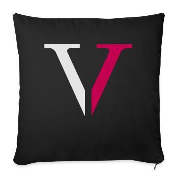 Low5ive "V" - Throw Pillow Cover 17.5” x 17.5” - black - Front