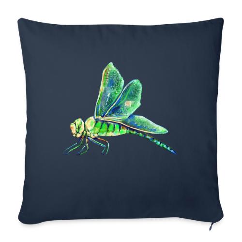 green dragonfly - Throw Pillow Cover 17.5” x 17.5”